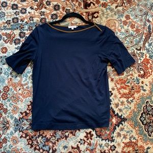Demylee Short Sleeve Navy Top